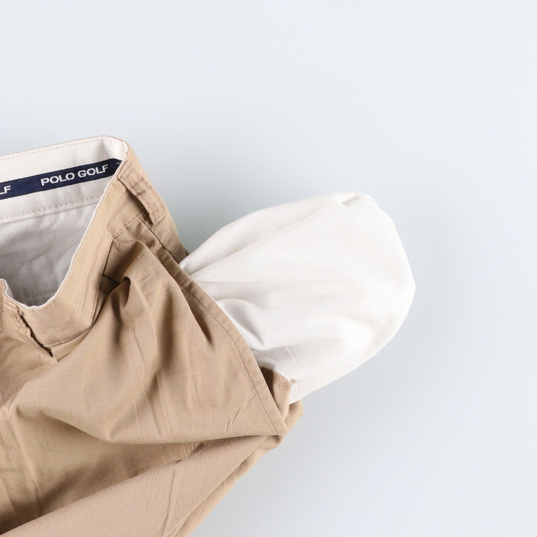 Ralph Lauren POLO GOLF two-pleat chino pants, men's size W35 cotton Beige type Vintage Second Hand