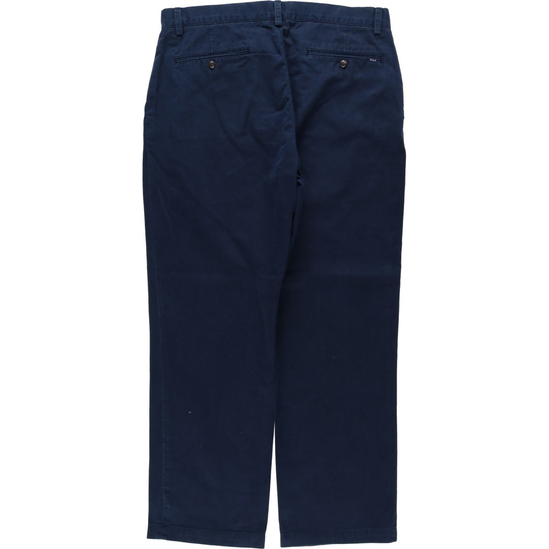 Ralph Lauren POLO RALPH LAUREN Relaxed Fit Chino Pants, Men's Size W35 (approx.) cotton navy blue type Vintage Second Hand