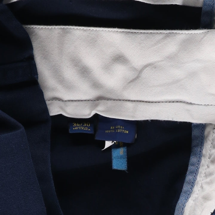 Ralph Lauren POLO RALPH LAUREN Relaxed Fit Chino Pants, Men's Size W35 (approx.) cotton navy blue type Vintage Second Hand