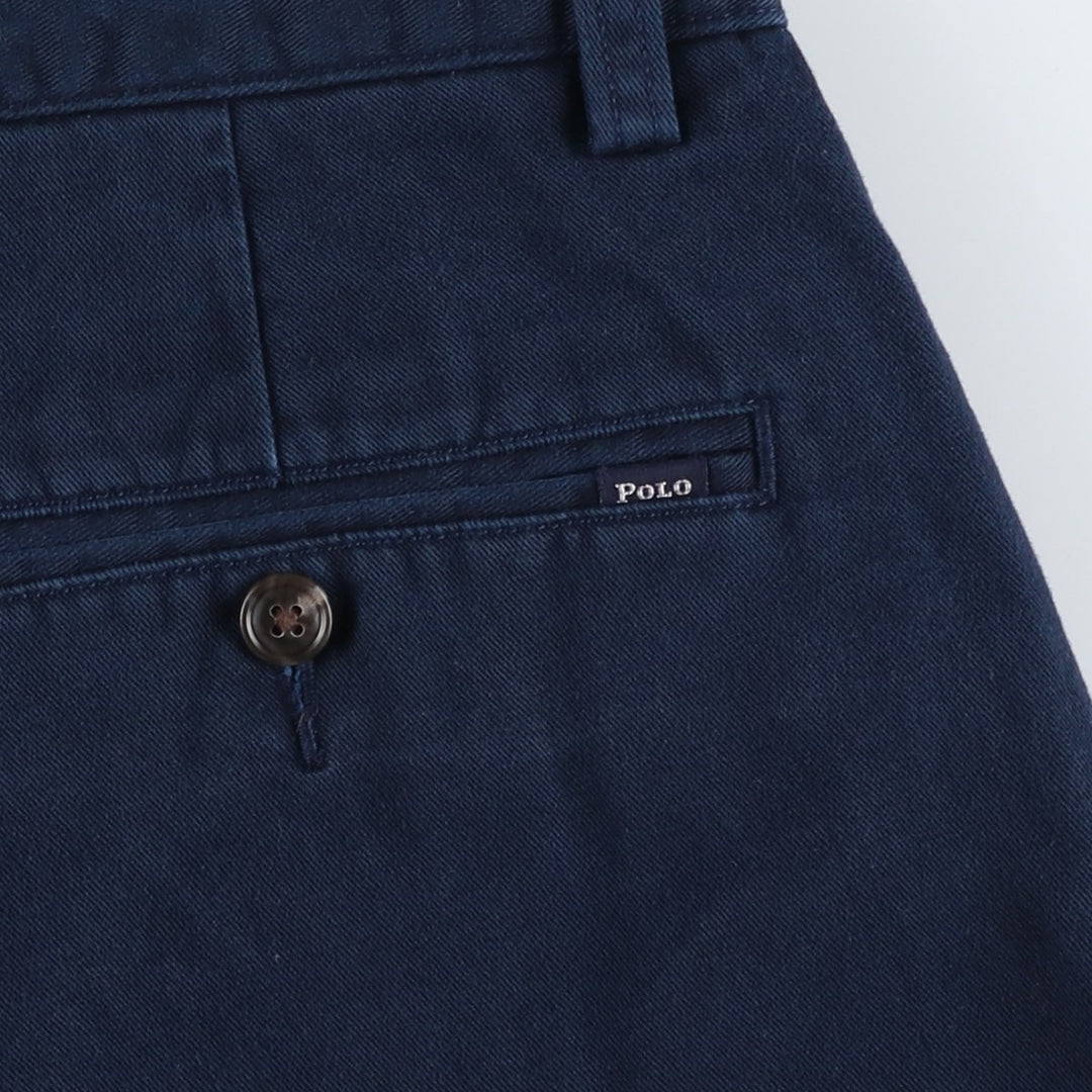Ralph Lauren POLO RALPH LAUREN Relaxed Fit Chino Pants, Men's Size W35 (approx.) cotton navy blue type Vintage Second Hand