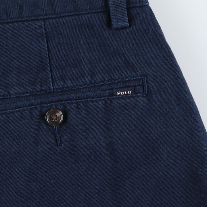 Ralph Lauren POLO RALPH LAUREN Relaxed Fit Chino Pants, Men's Size W35 (approx.) cotton navy blue type Vintage Second Hand