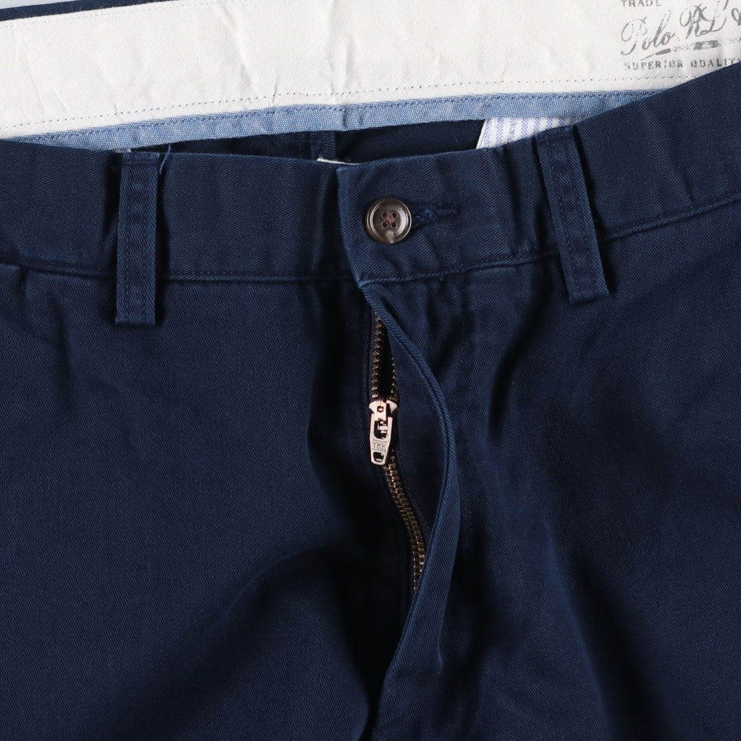 Ralph Lauren POLO RALPH LAUREN Relaxed Fit Chino Pants, Men's Size W35 (approx.) cotton navy blue type Vintage Second Hand