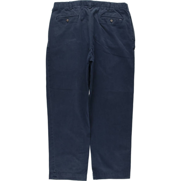 Ralph Lauren POLO by Ralph Lauren ETHAN PANT Two-pleat chino pants for men, size W36 cotton navy blue type Vintage Second Hand