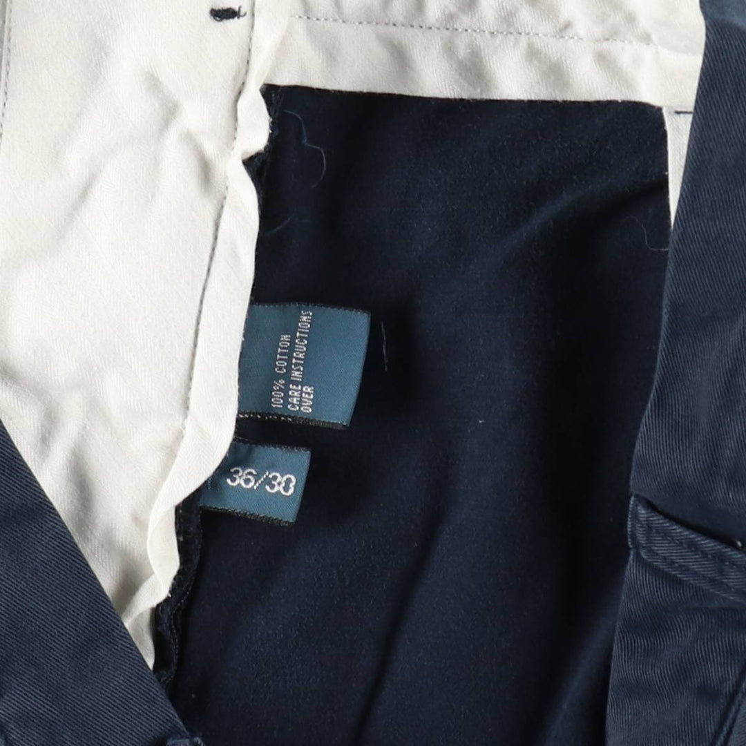 Ralph Lauren POLO by Ralph Lauren ETHAN PANT Two-pleat chino pants for men, size W36 cotton navy blue type Vintage Second Hand