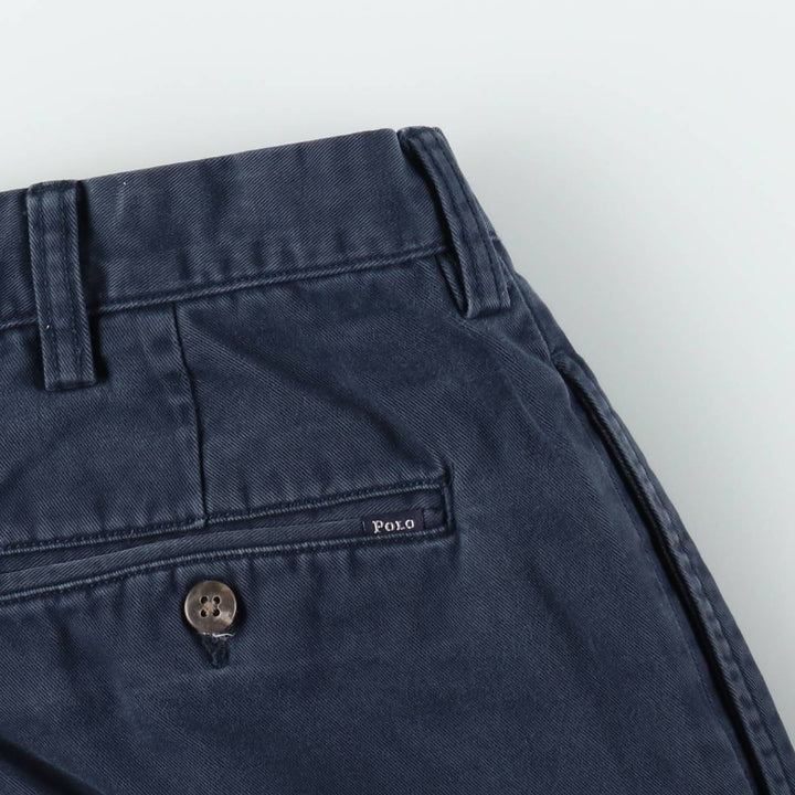 Ralph Lauren POLO by Ralph Lauren ETHAN PANT Two-pleat chino pants for men, size W36 cotton navy blue type Vintage Second Hand