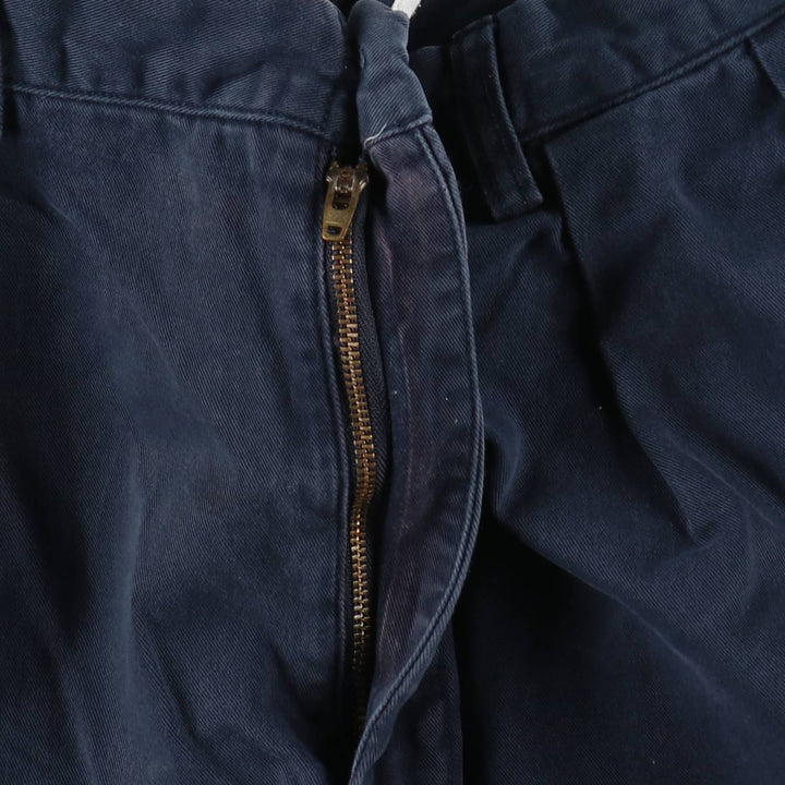 Ralph Lauren POLO by Ralph Lauren ETHAN PANT Two-pleat chino pants for men, size W36 cotton navy blue type Vintage Second Hand