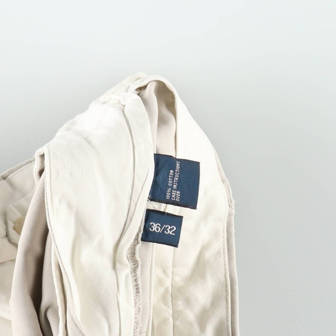Ralph Lauren POLO by Ralph Lauren ANDREW PANT Two-pleat chino pants for men, equivalent to w36 cotton Beige type Vintage Second Hand