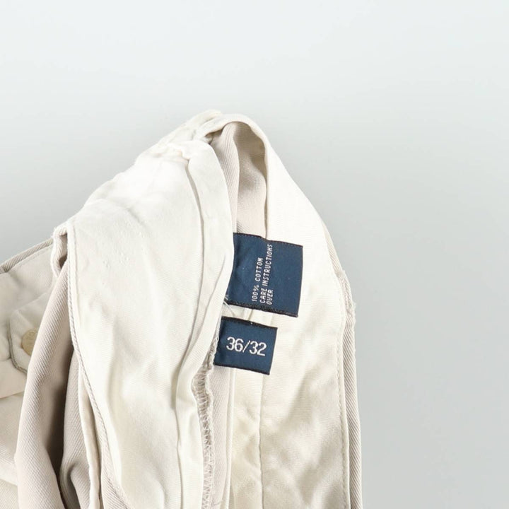 Ralph Lauren POLO by Ralph Lauren ANDREW PANT Two-pleat chino pants for men, equivalent to w36 cotton Beige type Vintage Second Hand