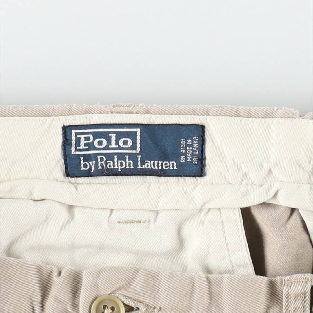 Ralph Lauren POLO by Ralph Lauren Two-pleat Chino Pants for Men, W36 cotton Beige type Vintage Second Hand