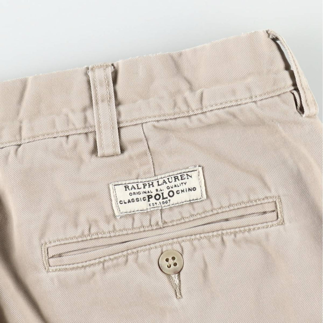 Ralph Lauren POLO by Ralph Lauren Two-pleat Chino Pants for Men, W36 cotton Beige type Vintage Second Hand