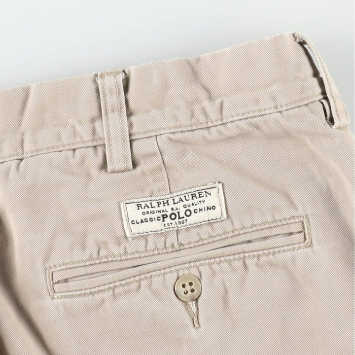 Ralph Lauren POLO by Ralph Lauren Two-pleat Chino Pants for Men, W36 cotton Beige type Vintage Second Hand