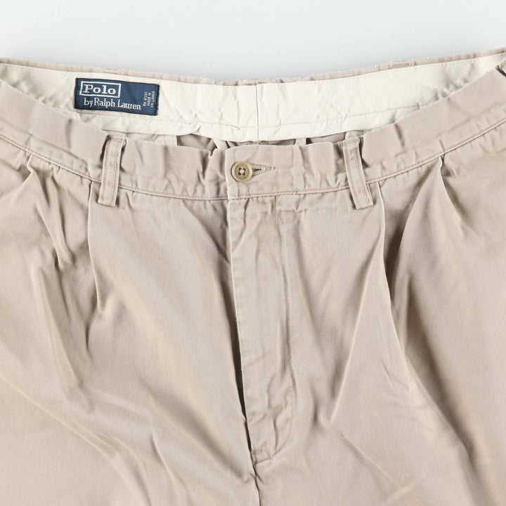 Ralph Lauren POLO by Ralph Lauren Two-pleat Chino Pants for Men, W36 cotton Beige type Vintage Second Hand