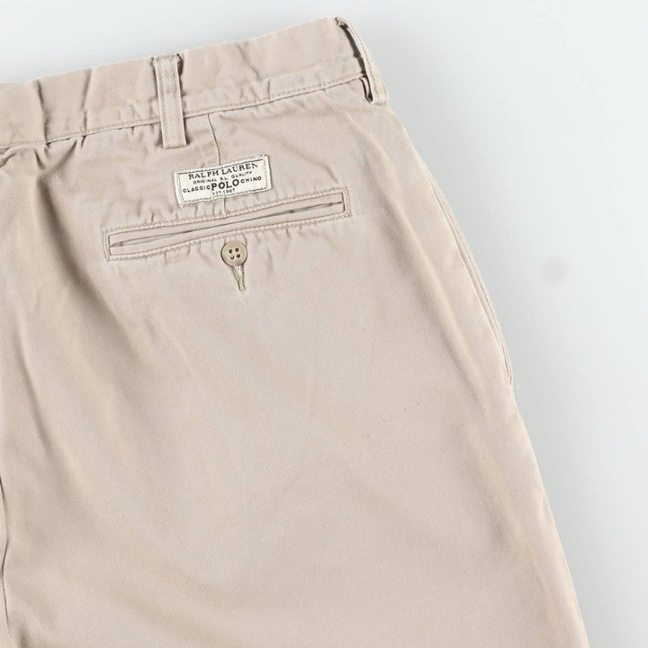 Ralph Lauren POLO by Ralph Lauren Two-pleat Chino Pants for Men, W36 cotton Beige type Vintage Second Hand