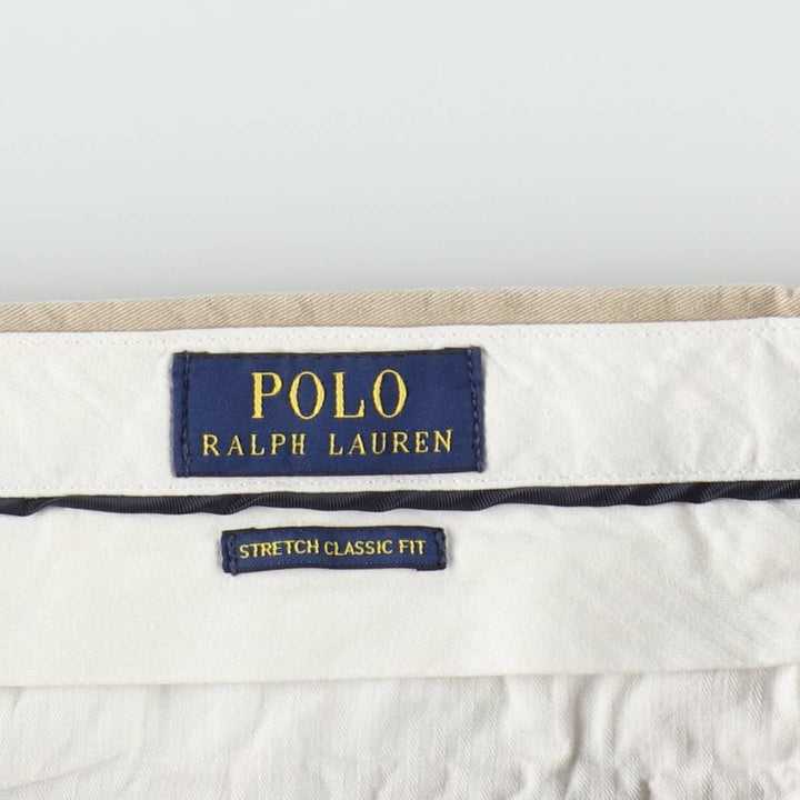 Ralph Lauren POLO RALPH LAUREN Stretch Classic Fit Chino Pants, Men's W35 (approx.) cotton Beige type Vintage Second Hand