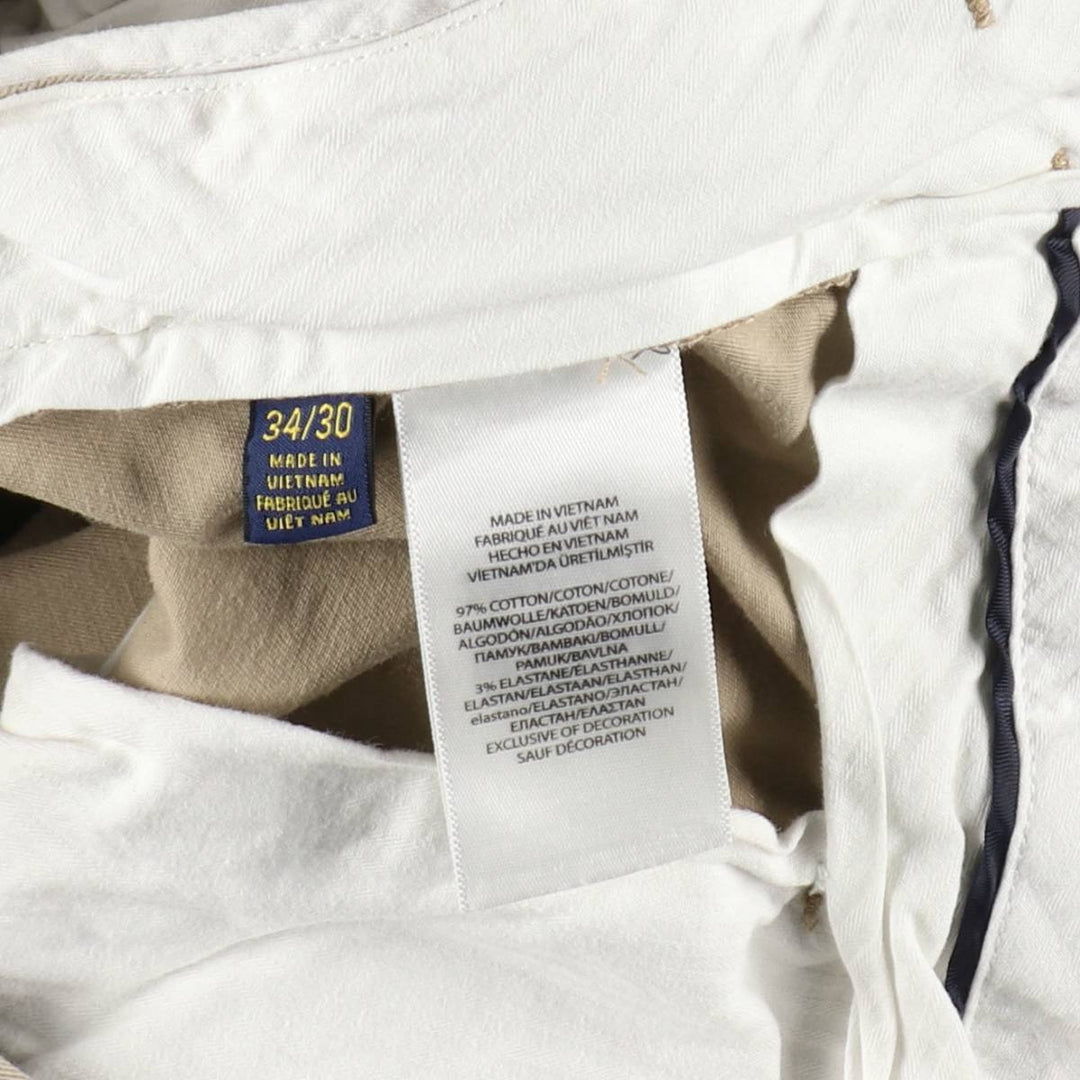 Ralph Lauren POLO RALPH LAUREN Stretch Classic Fit Chino Pants, Men's W35 (approx.) cotton Beige type Vintage Second Hand