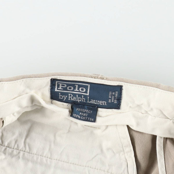 Ralph Lauren POLO by Ralph Lauren PROSPECT PANT Chino pants for men, equivalent to w35 cotton Beige type Vintage Second Hand