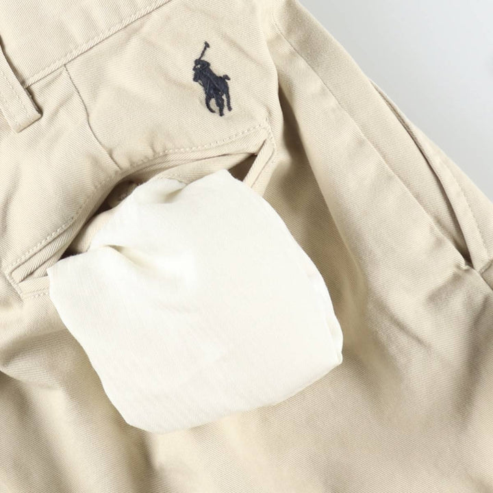 Ralph Lauren POLO by Ralph Lauren SUFFIELD PANT Men's W36 (approx.) cotton Beige type Vintage Second Hand