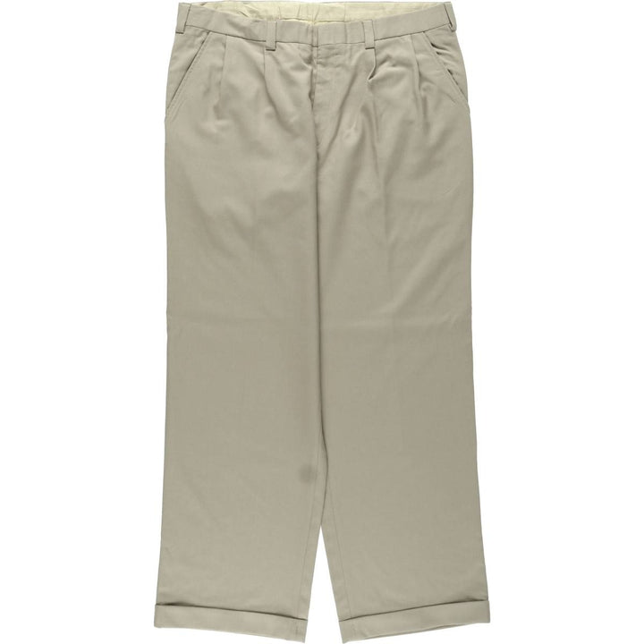 Cotton slacks pants, men's size W36 (approx.) unclear Beige type Vintage Second Hand