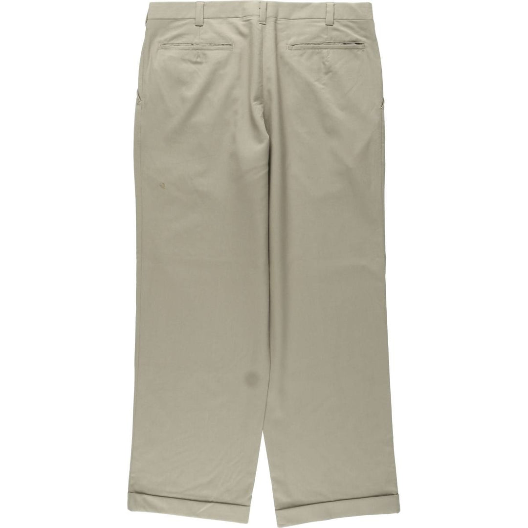 Cotton slacks pants, men's size W36 (approx.) unclear Beige type Vintage Second Hand