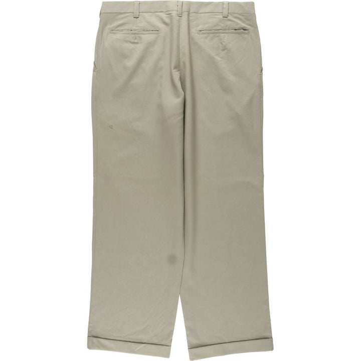 Cotton slacks pants, men's size W36 (approx.) unclear Beige type Vintage Second Hand