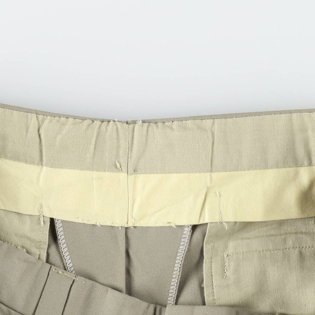 Cotton slacks pants, men's size W36 (approx.) unclear Beige type Vintage Second Hand