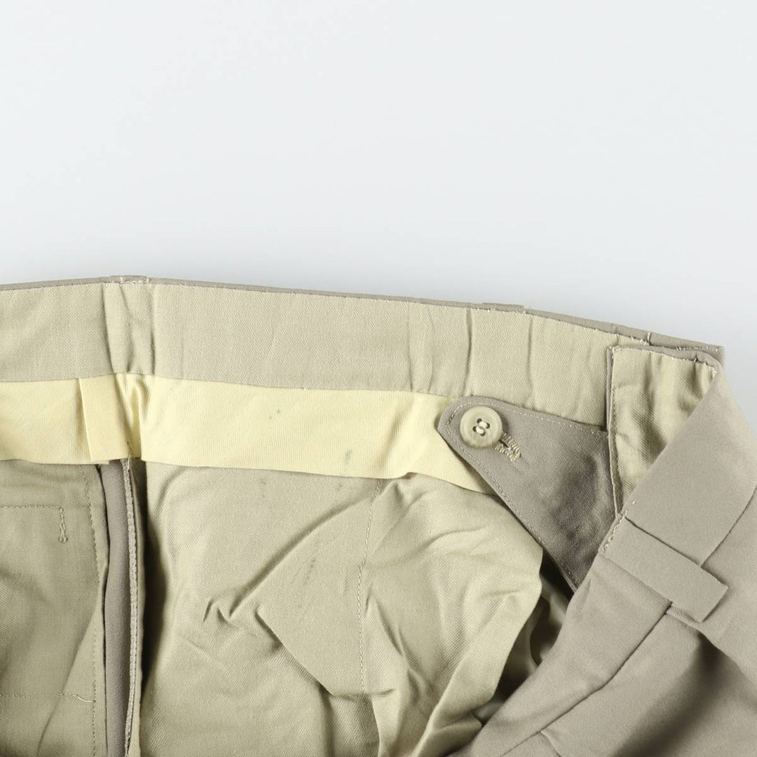 Cotton slacks pants, men's size W36 (approx.) unclear Beige type Vintage Second Hand