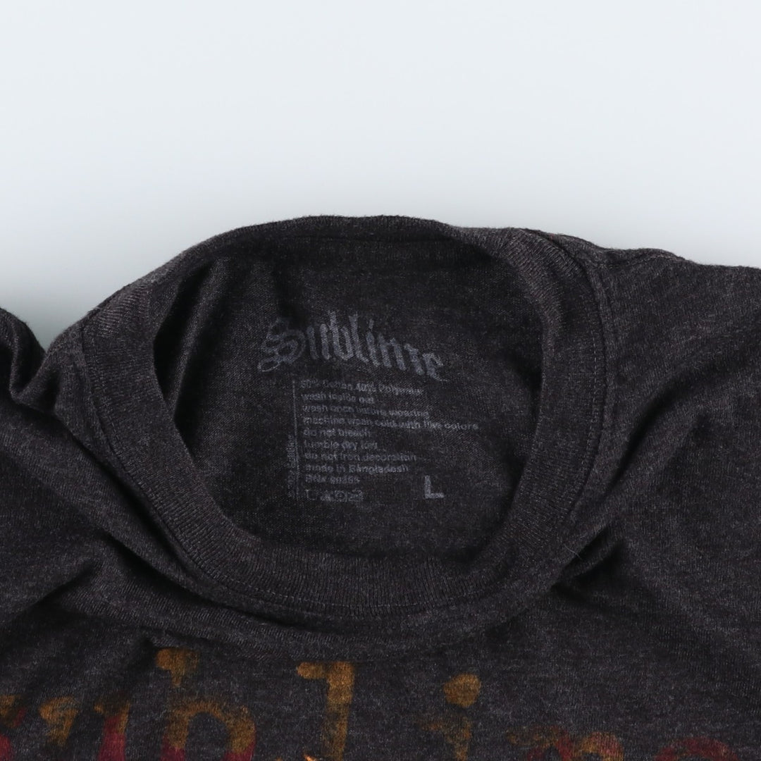 SUBLIME Band T-shirt, Men's L size cotton black type Vintage Second Hand