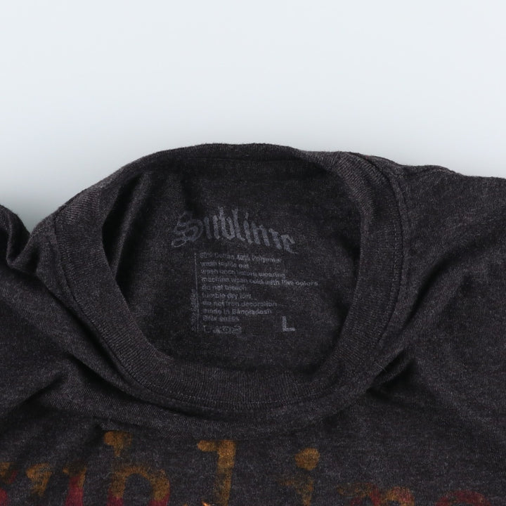SUBLIME Band T-shirt, Men's L size cotton black type Vintage Second Hand