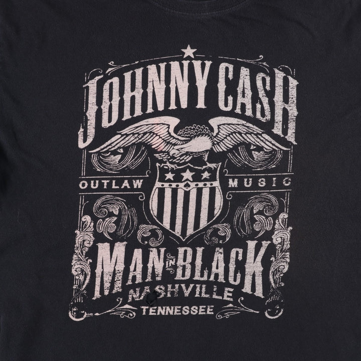 JOHNNY CASH Johnny Cash Band T-Shirt, Men's Medium cotton black type Vintage Second Hand