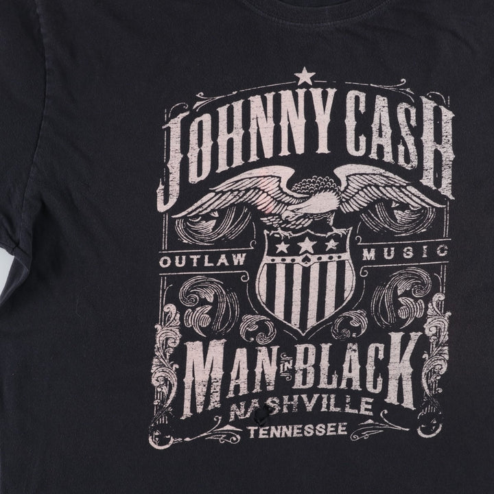 JOHNNY CASH Johnny Cash Band T-Shirt, Men's Medium cotton black type Vintage Second Hand