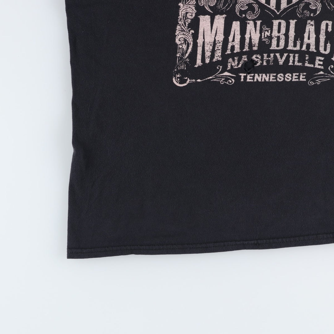 JOHNNY CASH Johnny Cash Band T-Shirt, Men's Medium cotton black type Vintage Second Hand