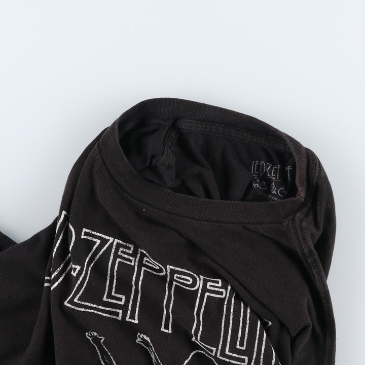LED ZEPPELIN Led Zeppelin Band T-shirt Band T Men's L size cotton black type Vintage Second Hand