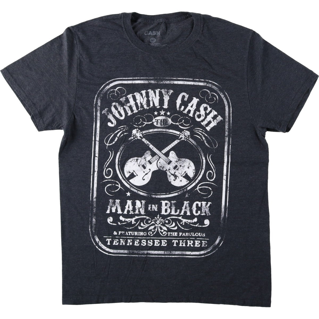 JOHNNY CASH Johnny Cash Band T-Shirt, Men's Medium cotton gray type Vintage Second Hand