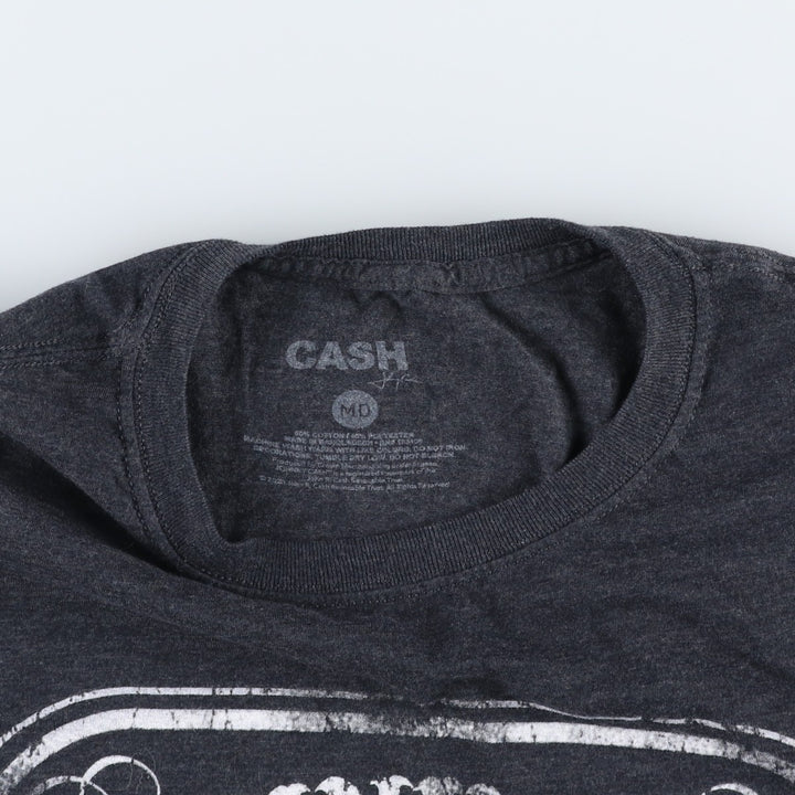 JOHNNY CASH Johnny Cash Band T-Shirt, Men's Medium cotton gray type Vintage Second Hand