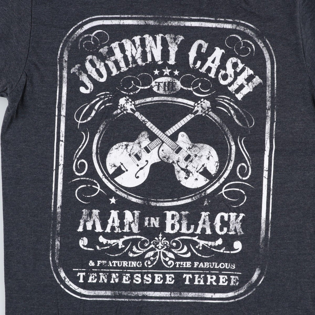 JOHNNY CASH Johnny Cash Band T-Shirt, Men's Medium cotton gray type Vintage Second Hand