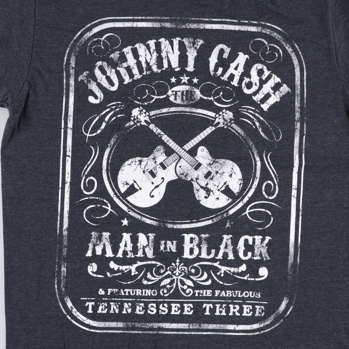 JOHNNY CASH Johnny Cash Band T-Shirt, Men's Medium cotton gray type Vintage Second Hand