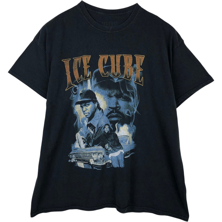 ICE CUBE Rap T-shirt, Men's XL size unclear black type Vintage Second Hand