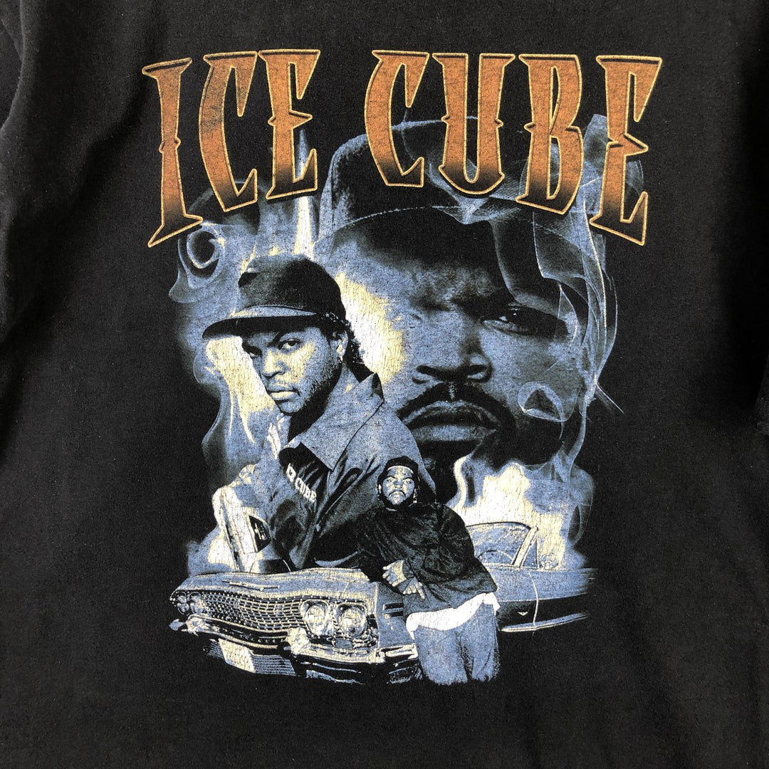 ICE CUBE Rap T-shirt, Men's XL size unclear black type Vintage Second Hand
