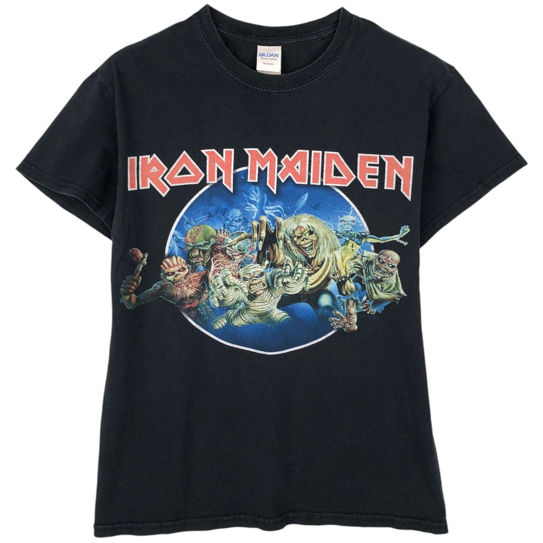 Gildan IRON MAIDEN Band T-shirt, Men's Size S (approx.) cotton black type Vintage Second Hand