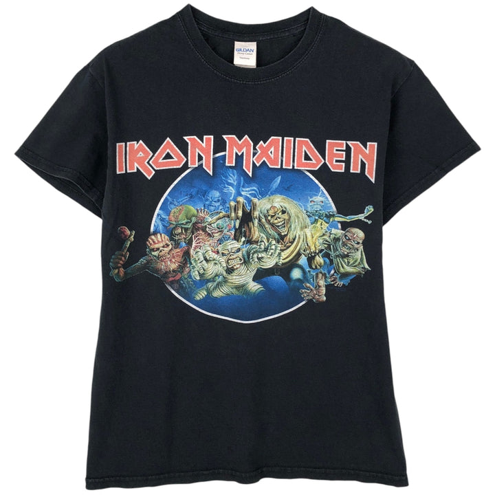 Gildan IRON MAIDEN Band T-shirt, Men's Size S (approx.) cotton black type Vintage Second Hand