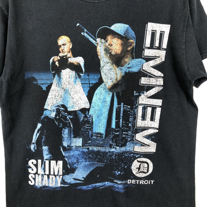 EMINEM Rap T-shirt, Men's M size cotton black type Vintage Second Hand