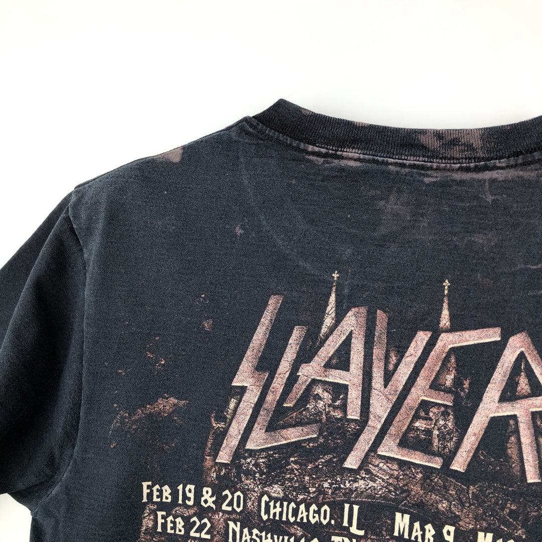 Fruit of the Loom LOFTEEZ HD Slayer Band T-Shirt (Men's Size S) cotton black type Vintage Second Hand