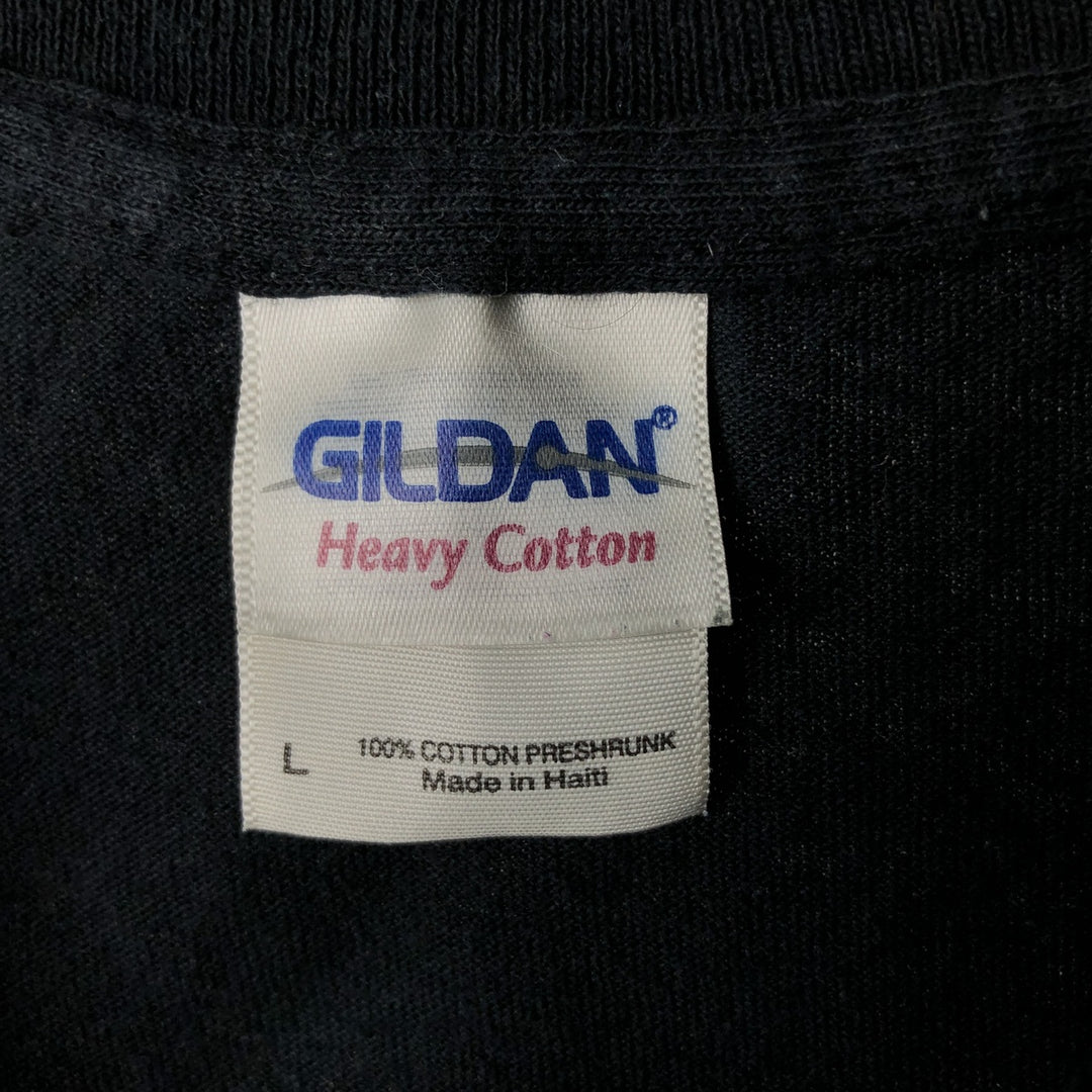 Gildan RUSH Band T-shirt, Men's Size L (approx.) cotton black type Vintage Second Hand