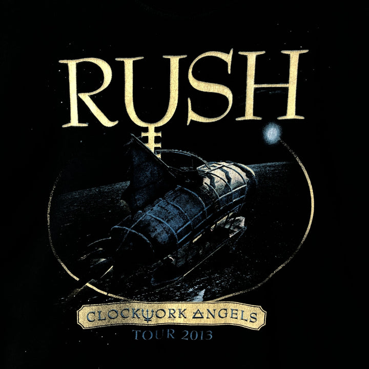 Gildan RUSH Band T-shirt, Men's Size L (approx.) cotton black type Vintage Second Hand