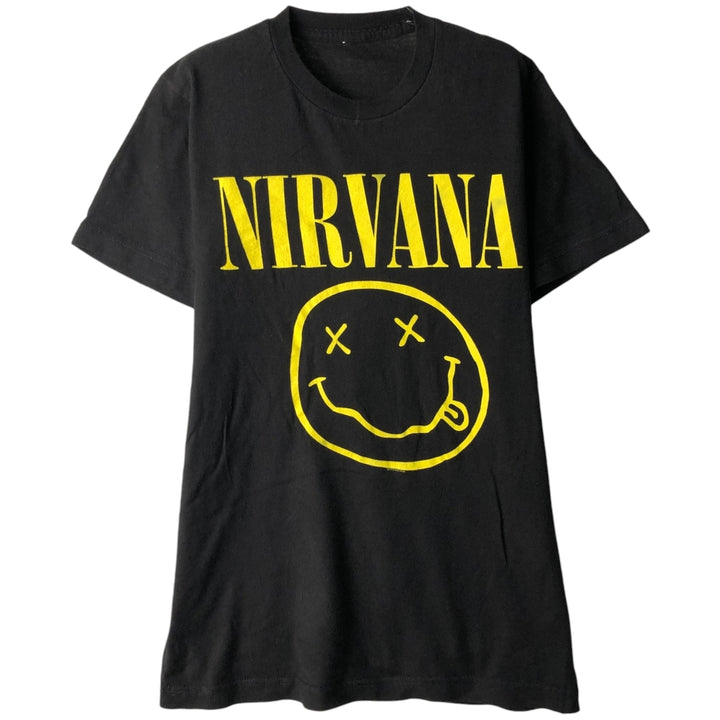 NIRVANA Nirvana Band T-shirt, Band T, Men's XL size unclear black type Vintage Second Hand