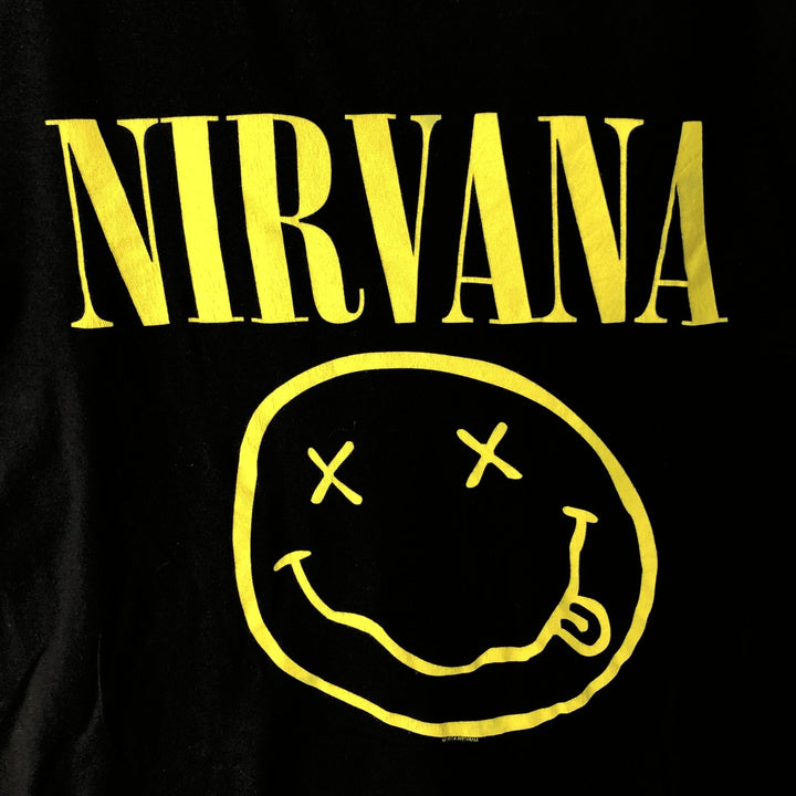 NIRVANA Nirvana Band T-shirt, Band T, Men's XL size unclear black type Vintage Second Hand