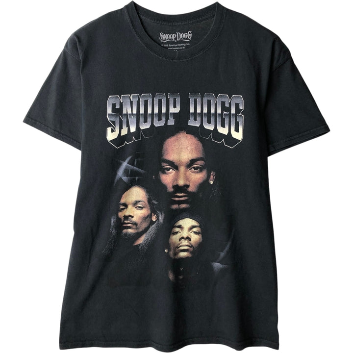 SNOOP DOGG Snoop Dogg Rap T-shirt Rap T Men's M size unclear black type Vintage Second Hand