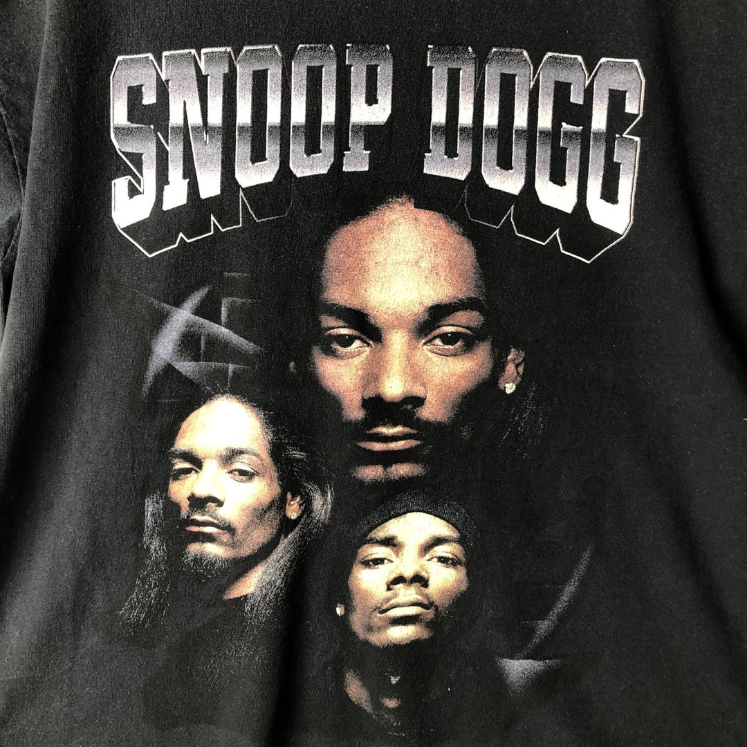 SNOOP DOGG Snoop Dogg Rap T-shirt Rap T Men's M size unclear black type Vintage Second Hand