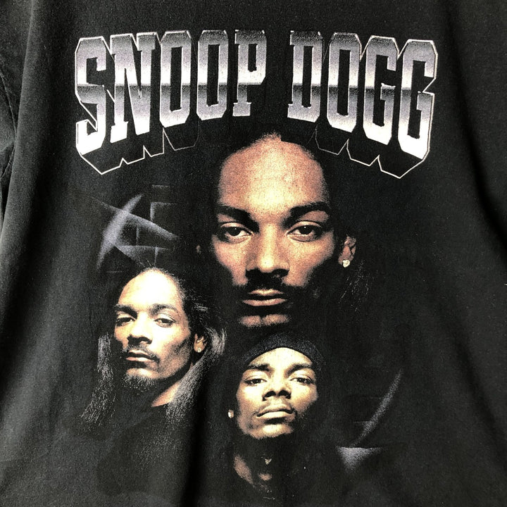 SNOOP DOGG Snoop Dogg Rap T-shirt Rap T Men's M size unclear black type Vintage Second Hand