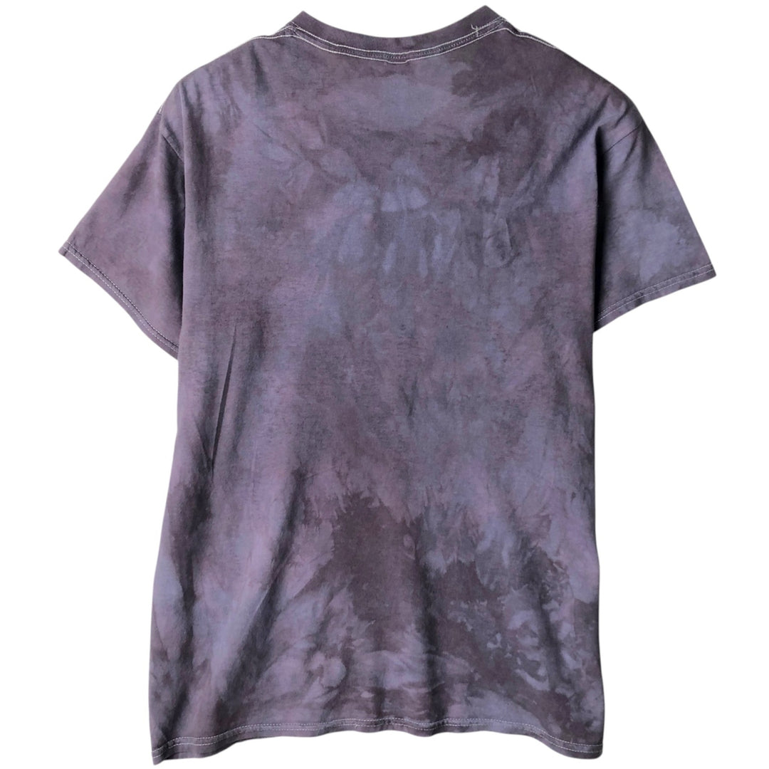 Gildan Gorillaz Tie-Dye Pattern Band T-Shirt (Men's Size L) cotton purple type Vintage Second Hand